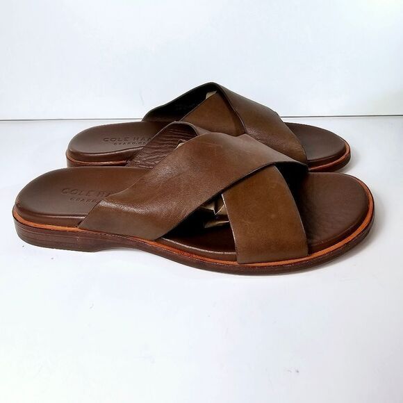 Cole Haan Mens Brown Leather Nantucket Cross Steap Sandals Size 7 w/Box! main image 7